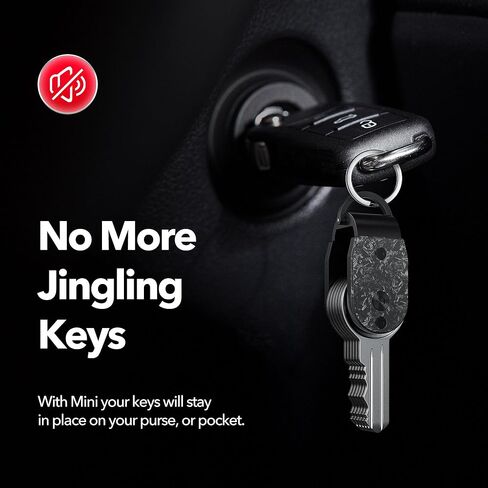 QEG Key Organizer,Keyholder Keychain, Compact Metal Key Case, Minimalist Innovative Key Fob,Key Organiser, Keychain For Men,Holds 2-6keys(Black texture) in Saudi Arabia