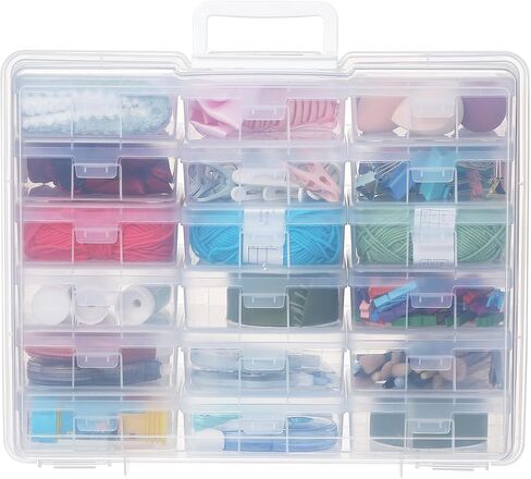 Plastic Storage Box Arts & Crafts Storage Boxes & Organizers With Large Storage Box Small Rectangular Plastic Container For Craft Storage (18 Pack Small -Color) in Saudi Arabia