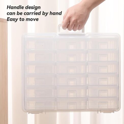 Plastic Storage Box Arts & Crafts Storage Boxes & Organizers With Large Storage Box Small Rectangular Plastic Container For Craft Storage (18 Pack Small -Color) in Saudi Arabia
