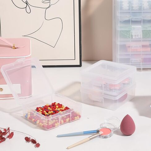 Plastic Storage Box Arts & Crafts Storage Boxes & Organizers With Large Storage Box Small Rectangular Plastic Container For Craft Storage (18 Pack Small -Color) in Saudi Arabia