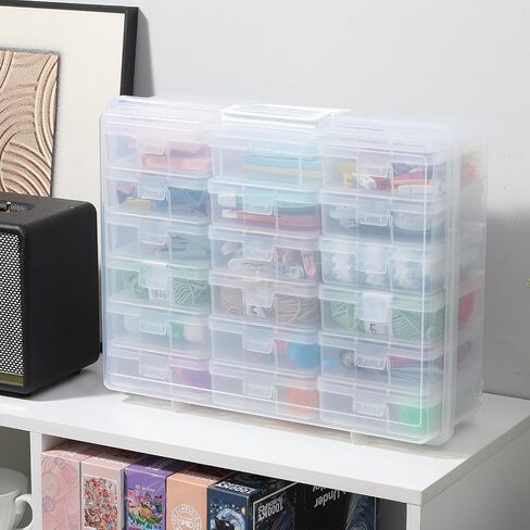 Plastic Storage Box Arts & Crafts Storage Boxes & Organizers With Large Storage Box Small Rectangular Plastic Container For Craft Storage (18 Pack Small -Color) in Saudi Arabia