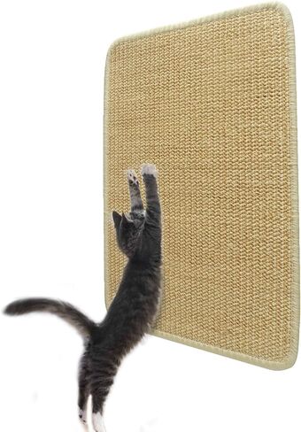 Cat Scratching Mat,15.7"x11.8" Sisal Cat Scratcher Mat Wall Cat Scratch Mat Wall Scratcher for Indoor Cats, Cat Scratching Board (Natural Color) in Saudi Arabia