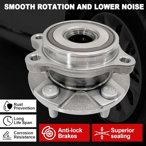 زوج 515160 مجموعة محور العجلة الأمامية متوافقة مع كاديلاك إسكاليد ESV XTS، لسيارة تشيفي سيلفرادو 1500 سوبربان تاهو 2015-2020، لسيارة جي إم سي سييرا 1500 2014-2018 يوكون/يوكون XL، 6 عروات مع ABS in Kuwait