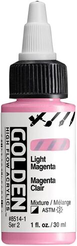 High Flow Acrylics by GOLDEN, Light Magenta, 1 fl. oz. Bottle, Professional Acrylic Paint, Semi-Opaque in Saudi Arabia