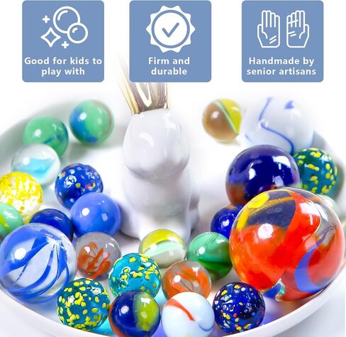 Shindel 125PCS Marbles Games for Kids, Assorted Size Glass Marbles Bulks for Run Games Home Decoration in Saudi Arabia