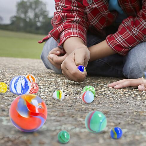 Shindel 125PCS Marbles Games for Kids, Assorted Size Glass Marbles Bulks for Run Games Home Decoration in Saudi Arabia
