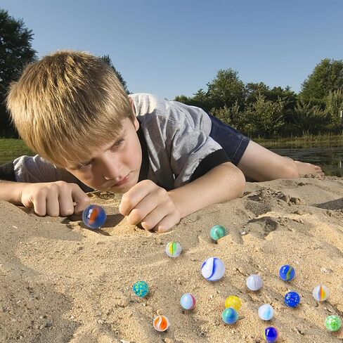 Shindel 125PCS Marbles Games for Kids, Assorted Size Glass Marbles Bulks for Run Games Home Decoration in Saudi Arabia