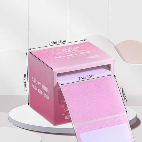 4 Pack Pull-Out Full Adhesive Sticky Notes Roll Tape 1024 Sheets 8 Patterns, 1.8 x 2.5 Inch Cute Sticky Note Pads, Colorful Self-Stick Memo Paper Pad Label Stickers for Writing, 4 Colors in Saudi Arabia