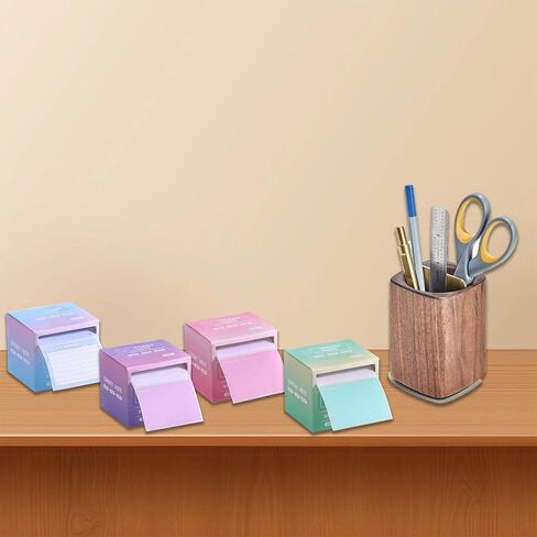 4 Pack Pull-Out Full Adhesive Sticky Notes Roll Tape 1024 Sheets 8 Patterns, 1.8 x 2.5 Inch Cute Sticky Note Pads, Colorful Self-Stick Memo Paper Pad Label Stickers for Writing, 4 Colors in Saudi Arabia