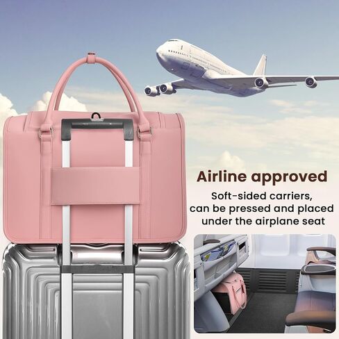 حاملة قطط القطط التي تصل إلى 6 كجم/13 رطلاً ، حقيبة نقل للحيوانات الأليفة المعتمدة من الحيوانات الأليفة ، وهي حقيبة سفر ناعمة قابلة للطي قابلة للطي قابلة للطي قابلة للطي. in Kuwait