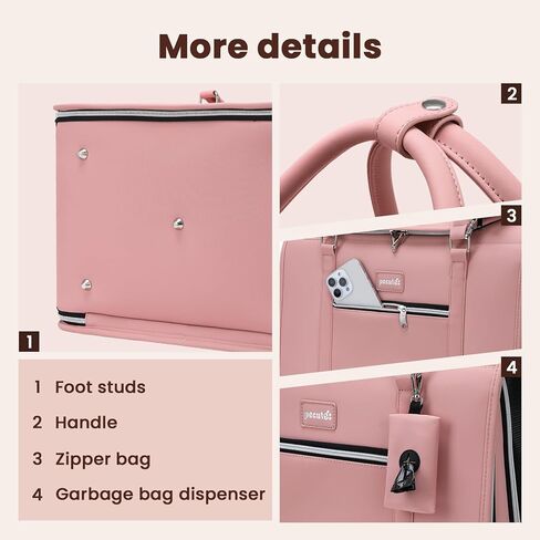 حاملة قطط القطط التي تصل إلى 6 كجم/13 رطلاً ، حقيبة نقل للحيوانات الأليفة المعتمدة من الحيوانات الأليفة ، وهي حقيبة سفر ناعمة قابلة للطي قابلة للطي قابلة للطي قابلة للطي. in Kuwait