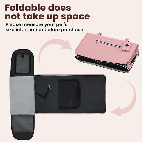 حاملة قطط القطط التي تصل إلى 6 كجم/13 رطلاً ، حقيبة نقل للحيوانات الأليفة المعتمدة من الحيوانات الأليفة ، وهي حقيبة سفر ناعمة قابلة للطي قابلة للطي قابلة للطي قابلة للطي. in Kuwait