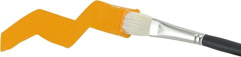 Creative Mark Mark Pro Stroke Premium White Chungking Hog Bristle Artist Paint Brush - مجموعة مسطحة من 5 - فرشاة شعرية طبيعية مع التحكم الكبير في الزيوت والألوان المائية والأكريليكات والألكينز والكازين in Kuwait