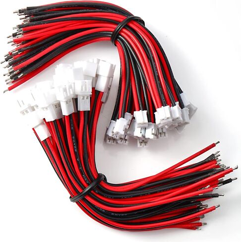 chanzon 30 pairs jst ph 2.0 mm 22awg 2pin pitch place colling for ul1007 thinned copper wire for battery h67 H36 Blade Inductrix E010 E013 in Kuwait