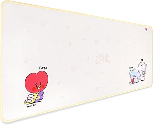 Hamee BT21 MY LITTLE BUDDY SERIES Desk Mat [Laptop Computer Gaming Mouse Mat] [Large Office Accessories] [Cute Non-Slip Rubber Base Mouse Pad] Keyboard Mat Mousepad [BT21 Desk Pad] [BT21 TATA RJ KOYA] in Kuwait