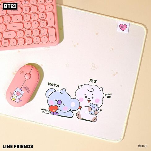 Hamee BT21 MY LITTLE BUDDY SERIES Desk Mat [Laptop Computer Gaming Mouse Mat] [Large Office Accessories] [Cute Non-Slip Rubber Base Mouse Pad] Keyboard Mat Mousepad [BT21 Desk Pad] [BT21 TATA RJ KOYA] in Kuwait