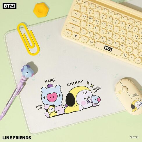 Hamee BT21 MY LITTLE BUDDY SERIES Desk Mat [Laptop Computer Gaming Mouse Mat] [Large Office Accessories] [Cute Non-Slip Rubber Base Mouse Pad] Keyboard Mat Mousepad [BT21 Desk Pad] [BT21 TATA RJ KOYA] in Kuwait