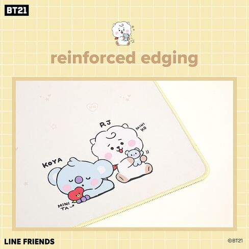 Hamee BT21 MY LITTLE BUDDY SERIES Desk Mat [Laptop Computer Gaming Mouse Mat] [Large Office Accessories] [Cute Non-Slip Rubber Base Mouse Pad] Keyboard Mat Mousepad [BT21 Desk Pad] [BT21 TATA RJ KOYA] in Kuwait