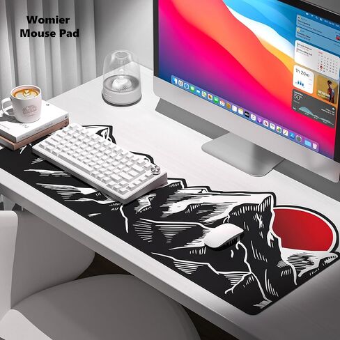 Womier Mouse Pad Maming لوحة مكتب كبيرة ، حصيرة مكتب لوحة مفاتيح قابلة للغسل ، فأر أنيمي مع قاعدة مطاطية مضادة للانزلاق ، الماوس الكبير للمكتب والمنزل (35.4x15.7x0.12 بوصة) in Kuwait