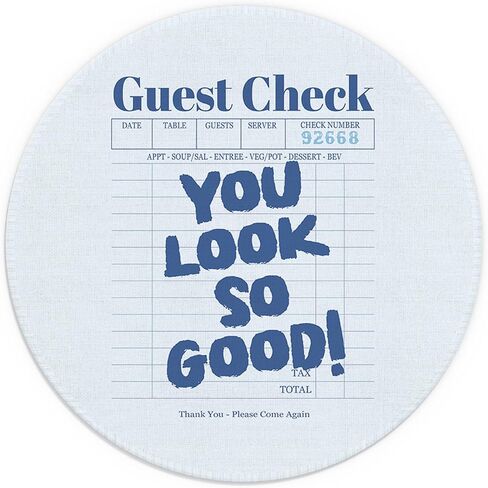 Pink Mouse Pad, Preppy Mouse Pad, You're Like Really Pretty Guest Check Small Round Mouse Pads for Desk, Pink Office Supplies and Accessories, 7.9x7.9 Inches in Saudi Arabia
