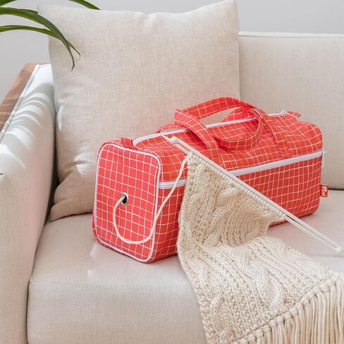 Prym Dachshund Needlework Organizer Travel Bag, Coral in Kuwait