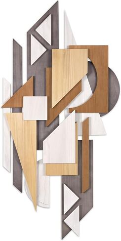 Empire Art Direct "Sands Serenade II Dimensional Solid Paulownia Wood Abstracts Wall Sculpture, Ready to Hang, Living Room, Bedroom & Office, 40" x 30"x 1.42" in Saudi Arabia