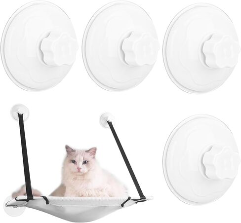 4 Pcs Thick Suction Cup Cat Window Perches Cat Window Hammock Replacement Suction Cup for Cat Window Seat Cat Perch Cat Hammock Hanging Pet Supplies (Classic Style) in Saudi Arabia