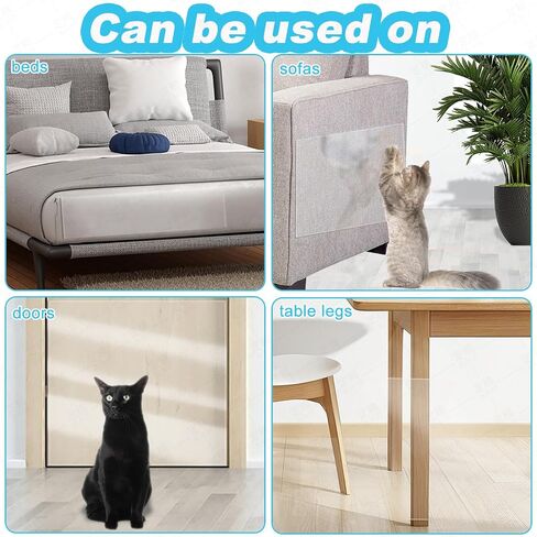 16 * 197inch Cat Anti-Scratch Protector, Cat Scratch Furniture Protector,Furniture Protectors from Cats Scratching，0.15 mm Thickness, Adheres to Surfaces of Sofas, Chairs, Couch, Etc. in Saudi Arabia