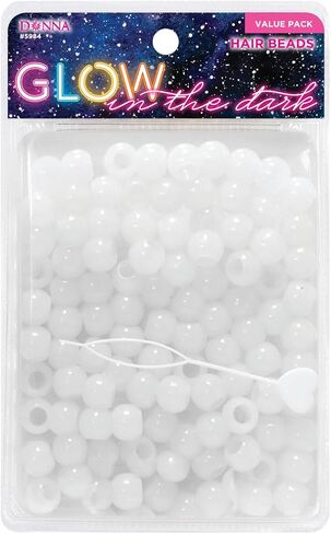 Donna Pony Beads Kit for DIY Hair Braiding - 13x11mm Plastic Beads, Quick Beaders for Kids in Blue in Kuwait