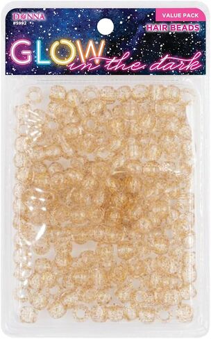 Donna Pony Beads Kit for DIY Hair Braiding - 13x11mm Plastic Beads, Quick Beaders for Kids in Blue in Kuwait