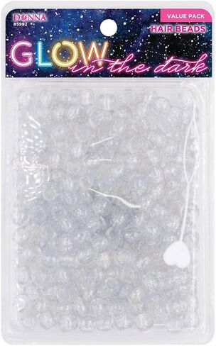 Donna Pony Beads Kit for DIY Hair Braiding - 13x11mm Plastic Beads, Quick Beaders for Kids in Blue in Kuwait