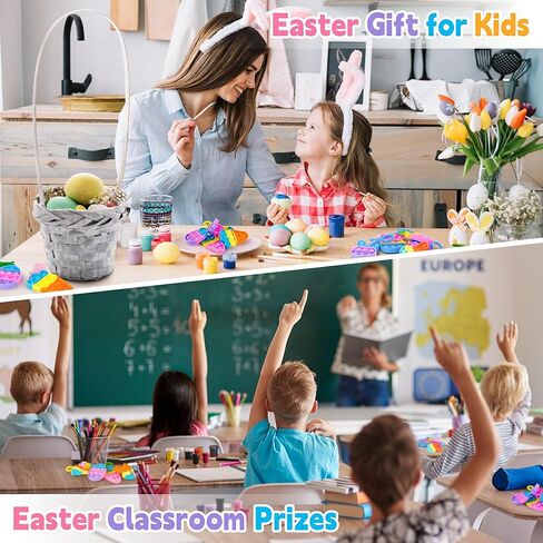 Kids Easter Basket Stuffers,12 Pcs Easter Fidget Toys for Easter Egg Fillers,Bulk Sensory Keychain Set,Easter Egg Hunt,Party Favors,Goodie Bag Stuffers,Classroom Prize for Toddler Boy Girls Teens in Kuwait