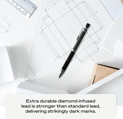 Uniball Kuru Toga Elite Mechanical Pencil Starter Kit with Gun Metal Barrel and 0.5mm Pencil Tip, 60 Lead Refills, and 5 Pencil Eraser Refills, HB #2, Office/School Supplies, Drafting in Saudi Arabia