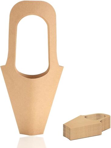 Enorteen 30 Pcs Kraft Paper Flower Wrapping Paper Gift Bags Bouquet Gift Bags with Handle Bouquet Gift Bags Floral Gift Bags for Thanksgiving Birthday Wedding Party Favors in Saudi Arabia