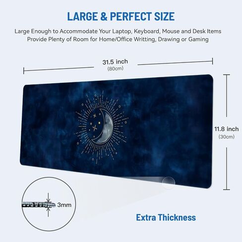 Mousepad Desk Mat Gaming Large Keyboard Cute Office Desktop Computer Laptop Cat XXL Long Giant Big Kawaii Aesthetic Girly Pretty Design Women Girl Gamer Oversized Wide 30x12'' Mousepad in Saudi Arabia