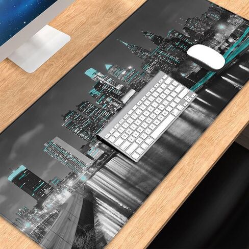 Philadelphia Deskd Pad ، حصيرة مكتب فأر المدينة غير المنقولة للوحة المفاتيح ، موسيباد مع قاعدة مطاطية مضادة للانزلاق وحواف مقطعة ، 31.5 × 11.8 بوصة ، سميكة 3 مم ، لوحة مفاتيح للعمل ، اللعبة ، اللعبة in Kuwait