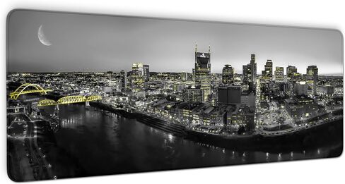 Philadelphia Deskd Pad ، حصيرة مكتب فأر المدينة غير المنقولة للوحة المفاتيح ، موسيباد مع قاعدة مطاطية مضادة للانزلاق وحواف مقطعة ، 31.5 × 11.8 بوصة ، سميكة 3 مم ، لوحة مفاتيح للعمل ، اللعبة ، اللعبة in Kuwait