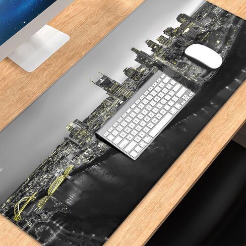 Philadelphia Deskd Pad ، حصيرة مكتب فأر المدينة غير المنقولة للوحة المفاتيح ، موسيباد مع قاعدة مطاطية مضادة للانزلاق وحواف مقطعة ، 31.5 × 11.8 بوصة ، سميكة 3 مم ، لوحة مفاتيح للعمل ، اللعبة ، اللعبة in Kuwait