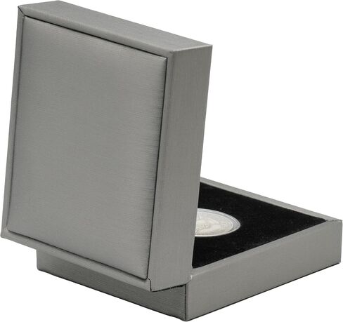 PU Coin Presentation Display Box Holder with Capsule for 40mm (Grey) in Saudi Arabia
