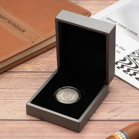 PU Coin Presentation Display Box Holder with Capsule for 40mm (Grey) in Saudi Arabia