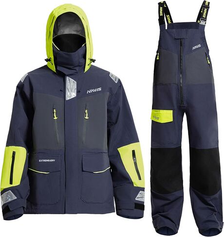 سترة وسروال مريلة للإبحار للرجال - مجموعة مكونة من 3 طبقات من Ocean PRO، مقاومة للماء، ومسامية، ومتينة in Kuwait