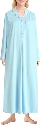 Latuza Women's Petite Nightgown Long Sleeve Soft Cotton in Kuwait