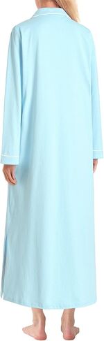 Latuza Women's Petite Nightgown Long Sleeve Soft Cotton in Kuwait