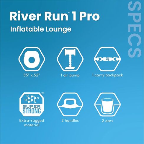 Intex 56843EP RIVER RUN 1 صالة عائمة قابلة للنفخ: GoPro/Phone Mount-حامل كوب مدمج ومقصورة تخزين-مقابض إمساك متينة-موصلات سهلة الاستخدام-سعة وزن 220 رطل in Kuwait