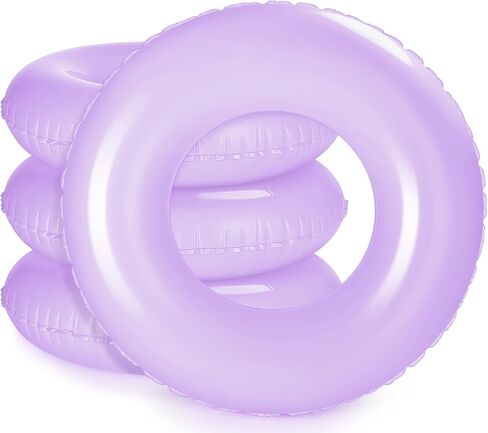 ShinyRelief 4 Pcs Inflatable Swim Tube Pool Tube, 33 Inch Swim Rings Pool Floaties, Colorful Ring Pool Float Floating Inner Tubes for Swimming Pool Party Decorations in Kuwait