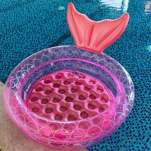Inflatable Backyard Kiddie Mermaid Pools, Garden Round Swimming Pool for Kids, Kiddie Paddling Pool Indoor&Outdoor Baby Ball Pit Pool (35 inch) in Saudi Arabia