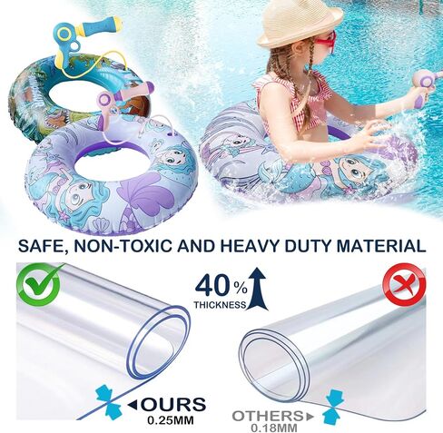 Inflatable Pool Float with Water Gun, Floaties for Adults Teens and Kids, Pool Toys for Kids Ages 8-12, Beach Inner Pool Tubes for Floating, Summer Fun Pool Party Swim Ring in Kuwait