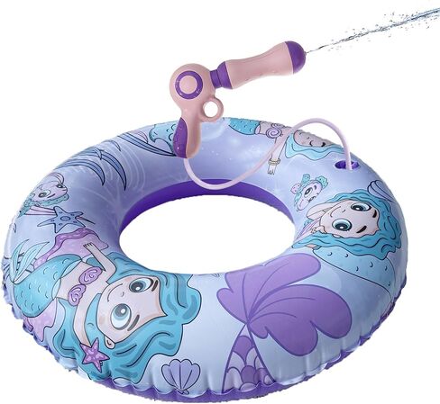 Inflatable Pool Float with Water Gun, Floaties for Adults Teens and Kids, Pool Toys for Kids Ages 8-12, Beach Inner Pool Tubes for Floating, Summer Fun Pool Party Swim Ring in Kuwait