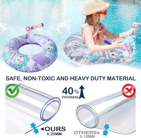 Inflatable Pool Float with Water Gun, Floaties for Adults Teens and Kids, Pool Toys for Kids Ages 8-12, Beach Inner Pool Tubes for Floating, Summer Fun Pool Party Swim Ring in Kuwait