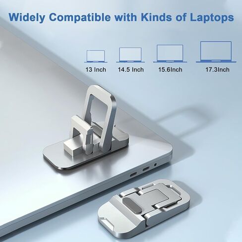 Mini Portable Laptop Stand for Desk Computer Keyboard Stand - Zinc Alloy Keyboard Riser with 2 Adjustable Angles Foldable Invisible Laptop Riser for MacBook, Apple, Dell, HP, Lenovo and More (Black) in Saudi Arabia